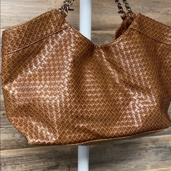 Steve Madden Basket Weave Brown Hobo Tote P8 - Picture 3 of 8